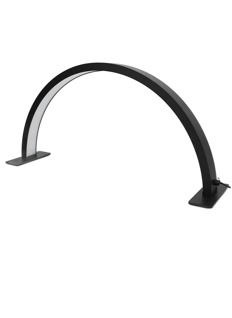 Xria M55 Half Moon light 21.7 Inch Arch Shape Manicure Light 3000K-6000K Lamp Adjustable Brightness Desk Lash Light for Nails Tattoo Beauty Salon (Black)