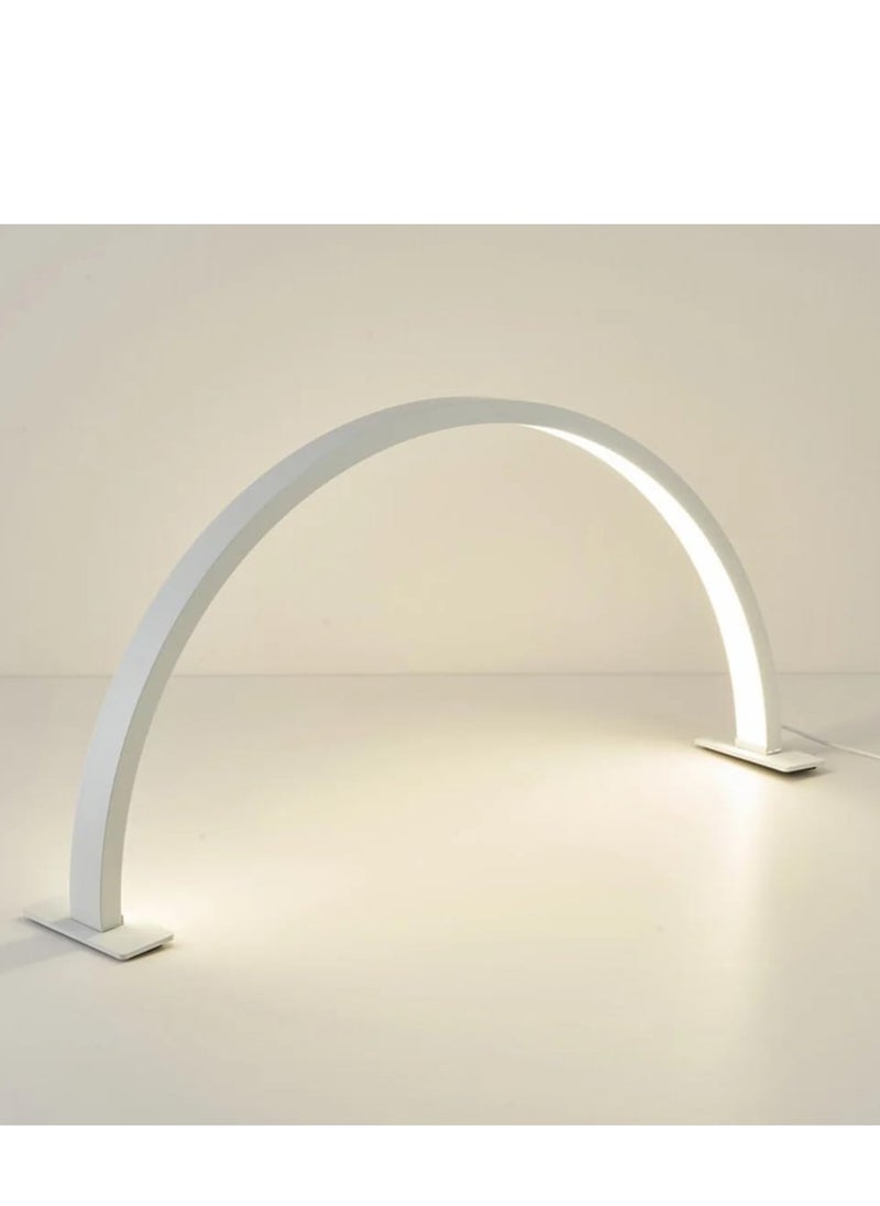 Xria M55 Half Moon light 21.7 Inch Arch Shape Manicure Light 3000K-6000K Lamp Adjustable Brightness Desk Lash Light for Nails Tattoo Beauty Salon (White)