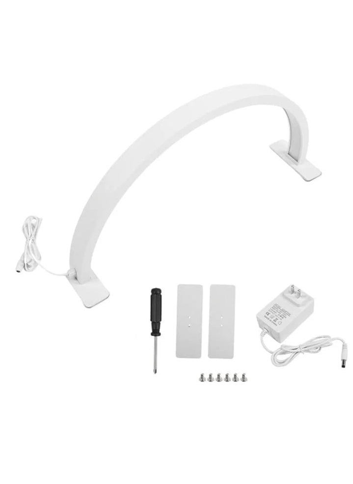 Xria M55 Half Moon light 21.7 Inch Arch Shape Manicure Light 3000K-6000K Lamp Adjustable Brightness Desk Lash Light for Nails Tattoo Beauty Salon (White)