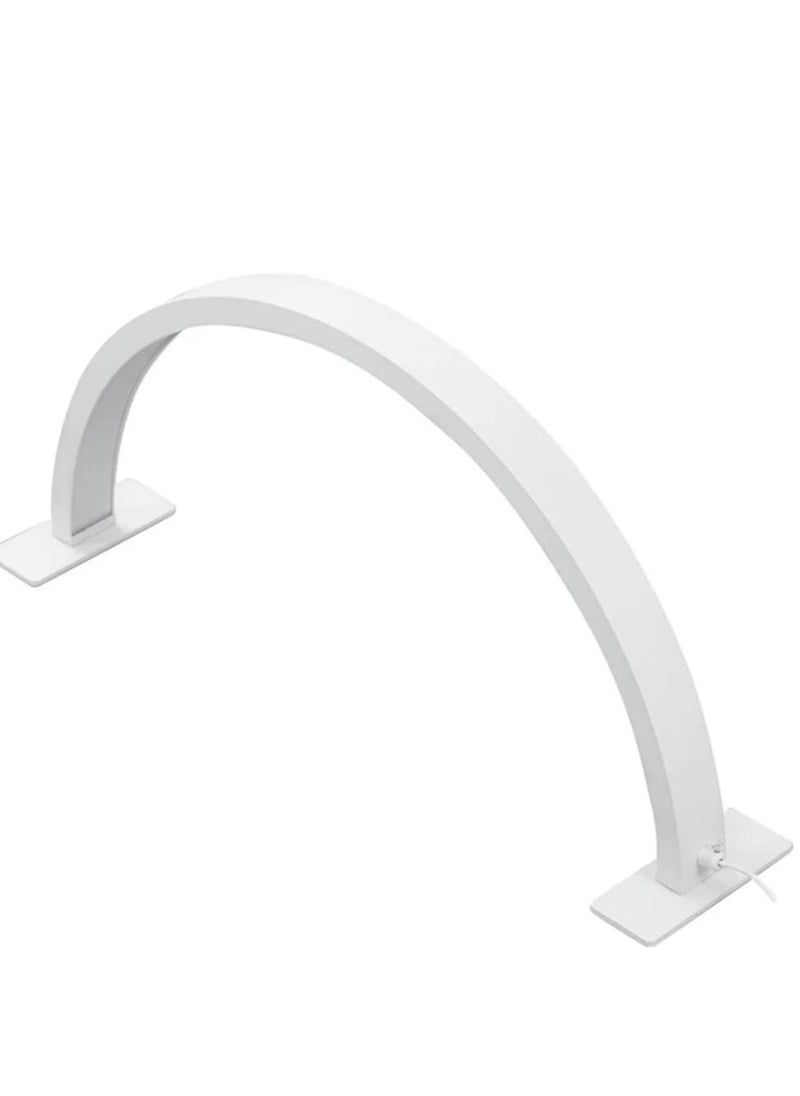 Xria M55 Half Moon light 21.7 Inch Arch Shape Manicure Light 3000K-6000K Lamp Adjustable Brightness Desk Lash Light for Nails Tattoo Beauty Salon (White)
