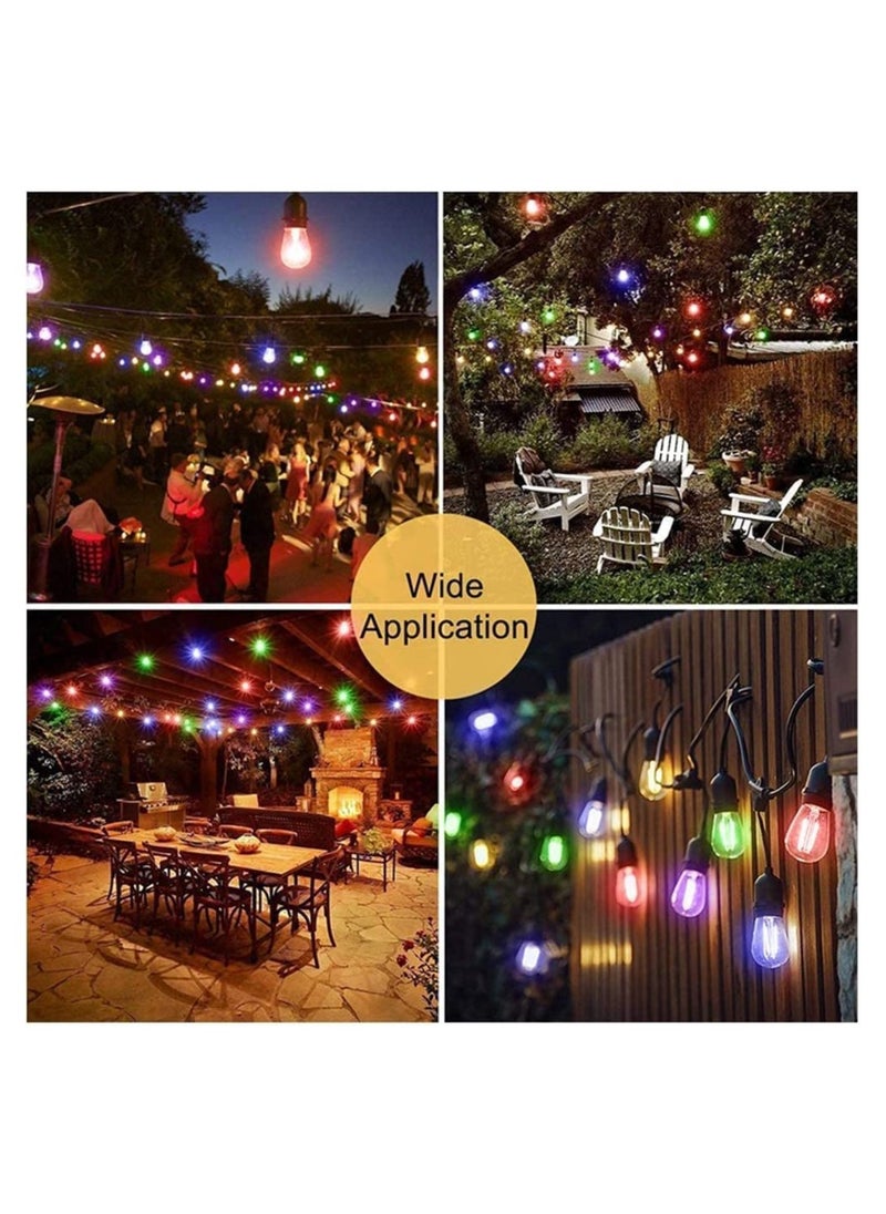Colored Light Bulbs 5Pcs Colored LED String Light Bulbs 1W Waterproof Outdoor Indoor Replacement Bulbs for Home Decor Holiday Party Wedding E26 Base Ambiance Festival Decor