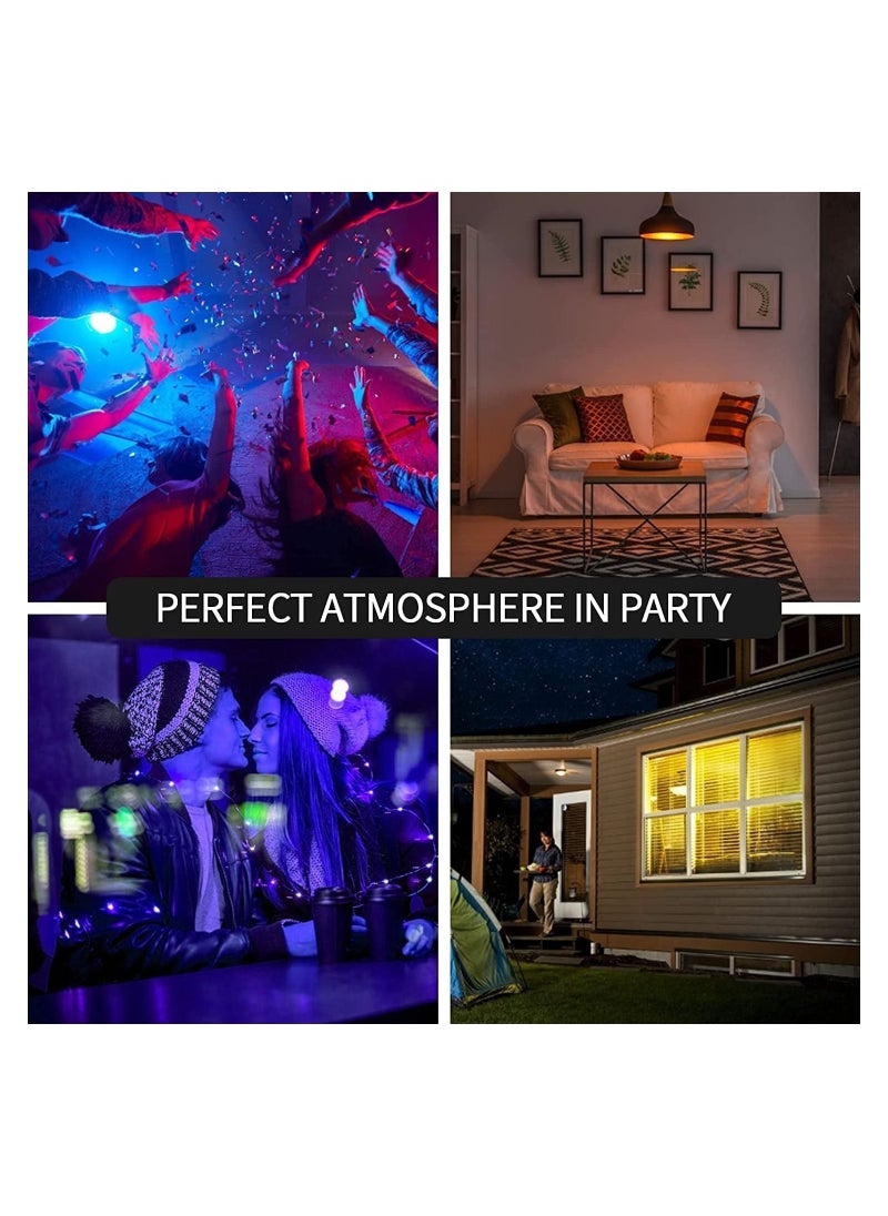 Colored Light Bulbs 5Pcs Colored LED String Light Bulbs 1W Waterproof Outdoor Indoor Replacement Bulbs for Home Decor Holiday Party Wedding E26 Base Ambiance Festival Decor