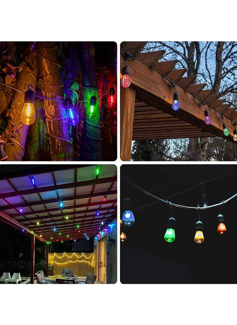 Colored Light Bulbs 5Pcs Colored LED String Light Bulbs 1W Waterproof Outdoor Indoor Replacement Bulbs for Home Decor Holiday Party Wedding E26 Base Ambiance Festival Decor