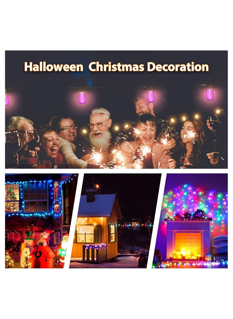 Colored Light Bulbs 5Pcs Colored LED String Light Bulbs 1W Waterproof Outdoor Indoor Replacement Bulbs for Home Decor Holiday Party Wedding E26 Base Ambiance Festival Decor