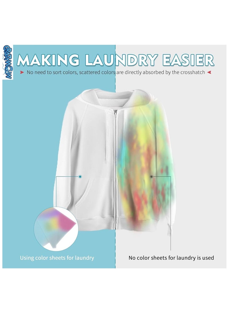 CrazyWoow Color Catchers Sheets 90 Sheets for  Laundry, Allow Mixed Washes, Prevent  Color Runs, and Maintain Original Color of  Clothing