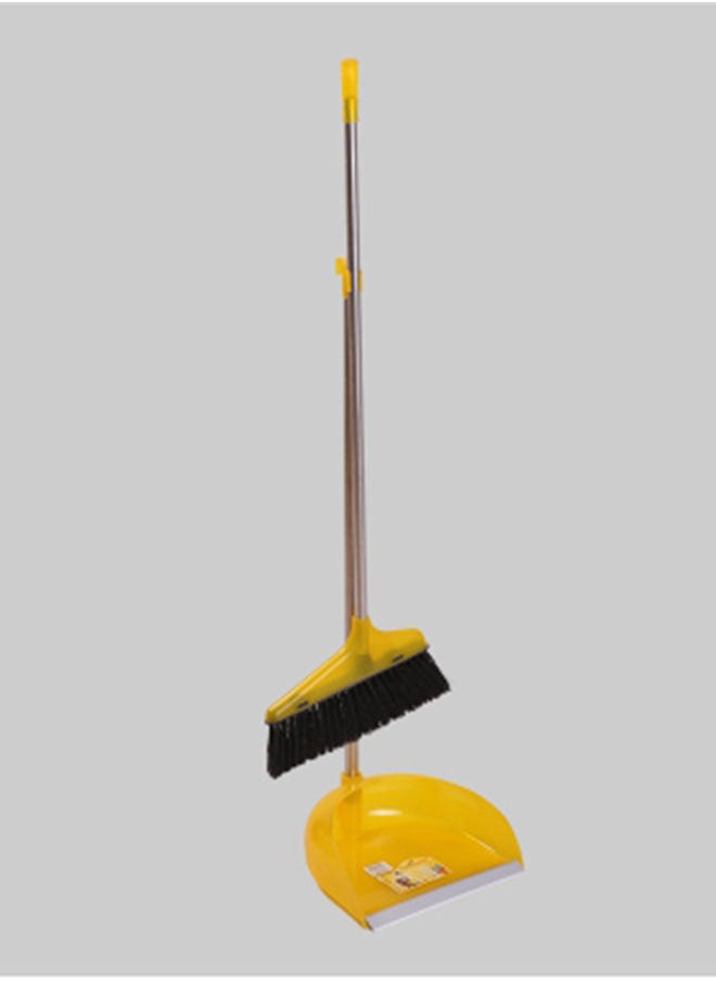 Durable Soft Tipped Bristles Design Gripped Long Handle Hanging Loop Cleaning Brush With Dustpan And Hand Broom