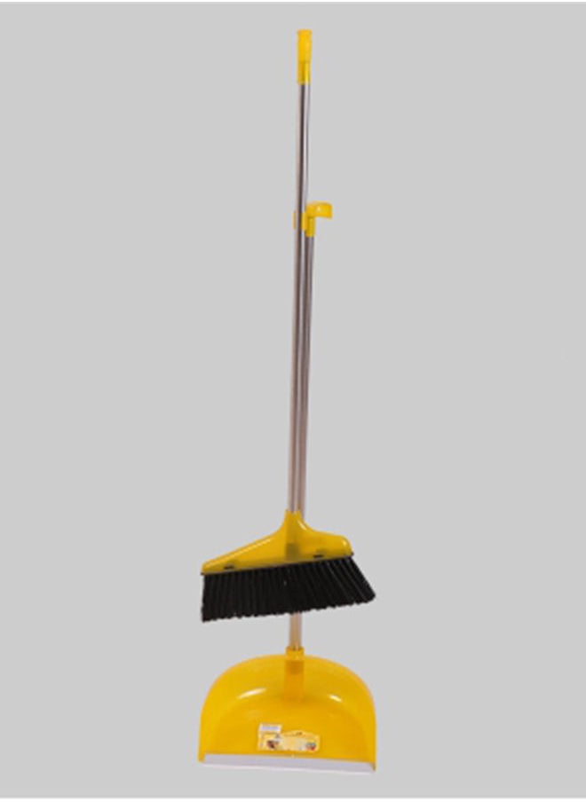 Durable Soft Tipped Bristles Design Gripped Long Handle Hanging Loop Cleaning Brush With Dustpan And Hand Broom