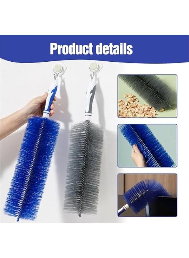 Flexible Fan Dusting Brush,Non-Disassembly Cleaning Microfiber Dust Collector,Upgrade Fan Cleaning Brush,Bendable Dusting Brush for Electric Fan, Multifunctional Cleaning Brushes (Black, Small+Large