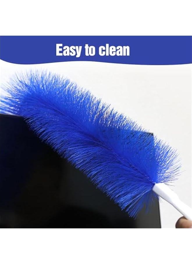 Flexible Fan Dusting Brush,Non-Disassembly Cleaning Microfiber Dust Collector,Upgrade Fan Cleaning Brush,Bendable Dusting Brush for Electric Fan, Multifunctional Cleaning Brushes (Black, Small+Large