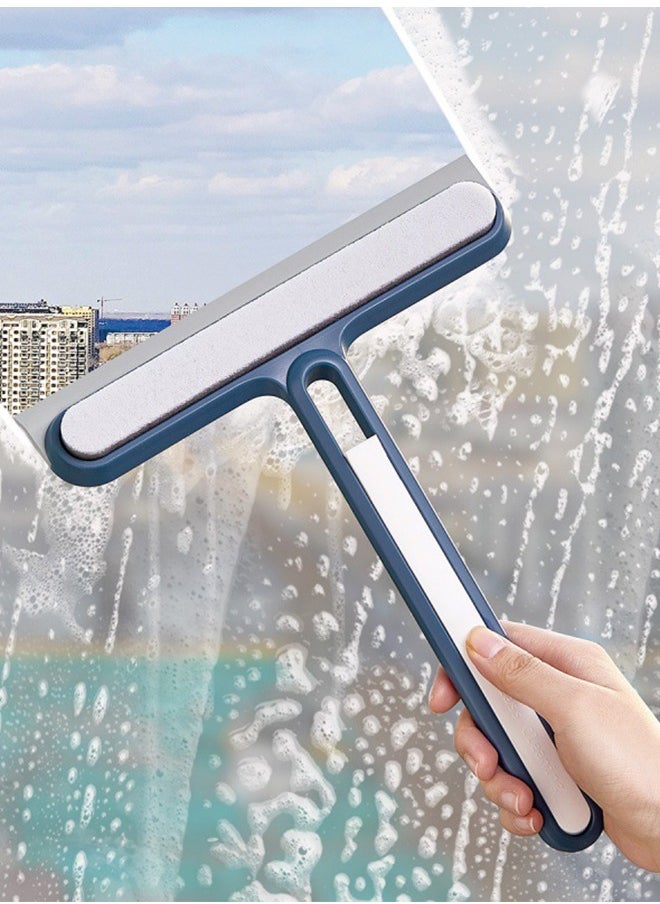 Multi-Purpose Silicon Squeegee, Household Cleaning Tools, Mirror Wiper, Glass Window Cleaner Apply to Tiles, Shower Doors, Bathroom, Mirrors, and Car Windows, Doors