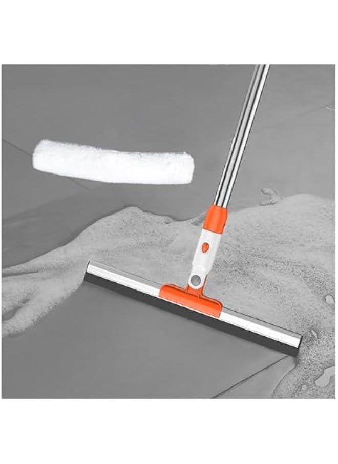 Window Squeegee Cleaner, 180° Rotation Household Squeegees Washing Kit with Microfiber Scrubber for Window, Glass Door, Car, Floor (41-03)