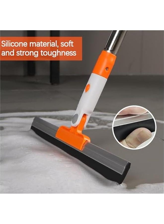 Window Squeegee Cleaner, 180° Rotation Household Squeegees Washing Kit with Microfiber Scrubber for Window, Glass Door, Car, Floor (41-03)