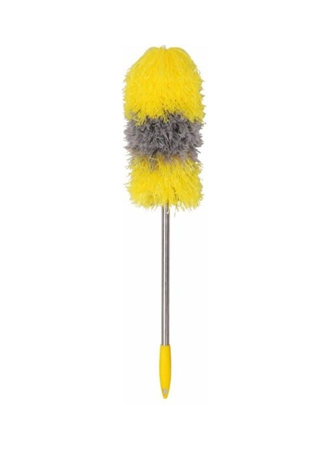 Cobweb Duster With Telescopic Handle Yellow/Grey/Silver 15x7.5cm