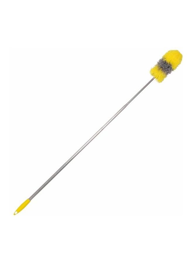 Cobweb Duster With Telescopic Handle Yellow/Grey/Silver 15x7.5cm