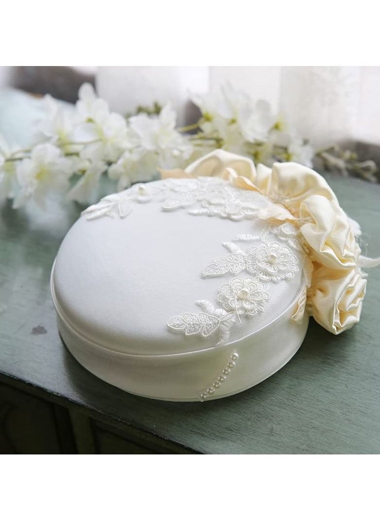 Vintage Satin Flower Fascinator Hat for Women, 1950s Tea Party and Wedding Accessories, Perfect for Studio Photos and Costume Events