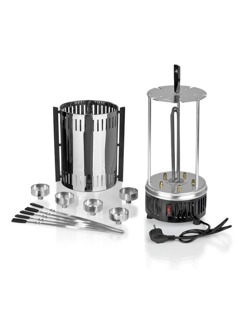 Electric Power Vertical Bbq Grill Stainless Steel Broiler Bbq Tong Grill Oven Home Smokeless Electric Grill Kebab Machine, Free Standing