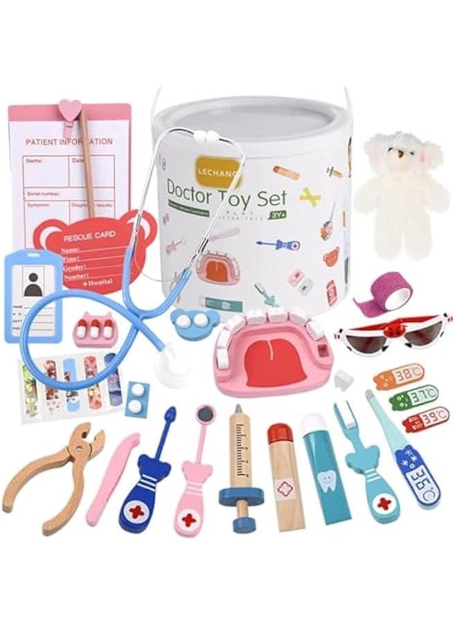 Doctor Kit for Kids Toys Toddler Girls Boys for 3 4 5 Year Old, Pretend Play Dress Up Dr Kit Realistic Doctor Play Set for Kids Toy Costume Role Play Birthday Gifts