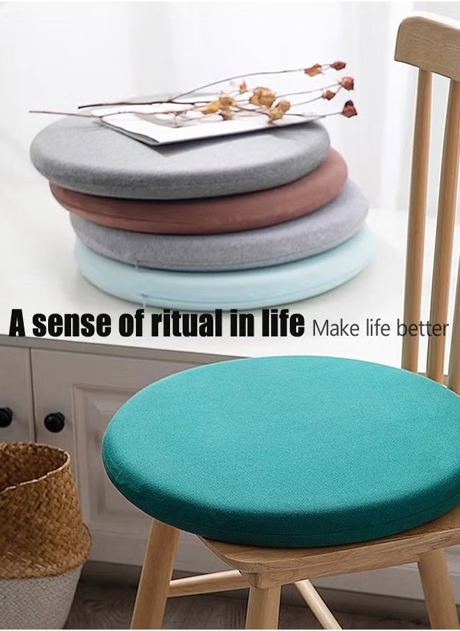 15.7in Round Memory Foam Seat Cushion with Healthy Cycle - Small Floor Mat with Comfortable and Breathable - Office Chair Cushion for Relief Pain