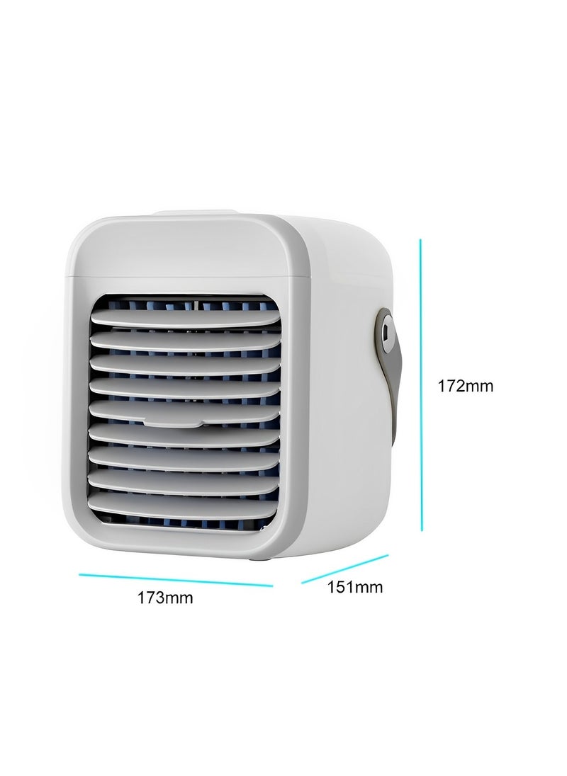 Portable Air Conditioner Fan Rechargeable Personal Air Cooler Mini Air Conditioner Fan Quiet Desk Cooling Fan for Home & Bedroom & Travel & Office & Outdoor & Indoor