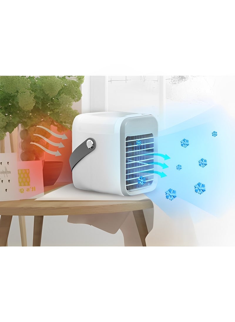 Portable Air Conditioner Fan Rechargeable Personal Air Cooler Mini Air Conditioner Fan Quiet Desk Cooling Fan for Home & Bedroom & Travel & Office & Outdoor & Indoor