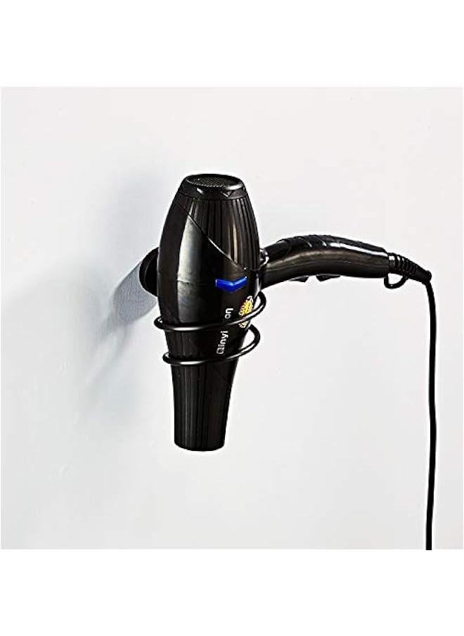 Hair Dryer Holder Stainless Steel Chromed (Black)