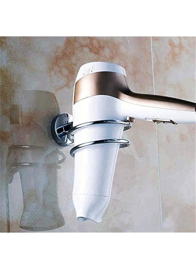 Hair Dryer Holder Stainless Steel Chromed (Silver)