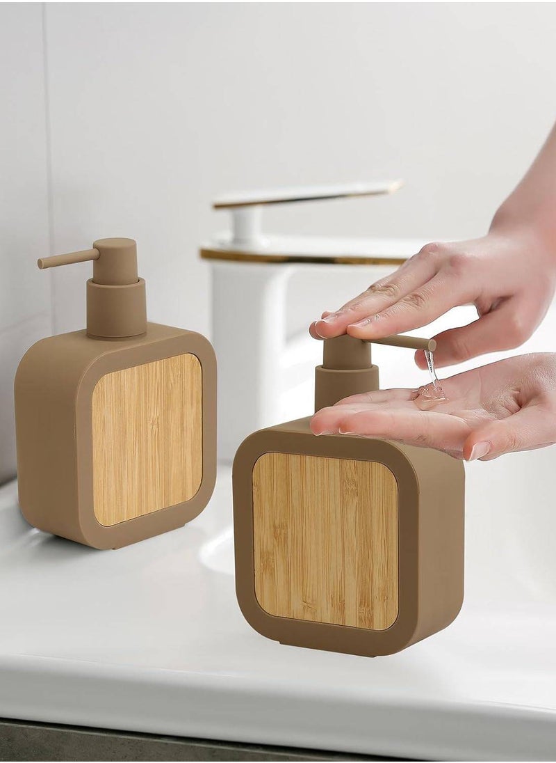 Soap Dispenser 390ML Empty for Shampoo Lotion Makeup Liquid Bath Brown|Bath |Soap Dishes & Dispensers| 1 Soap Dispenser