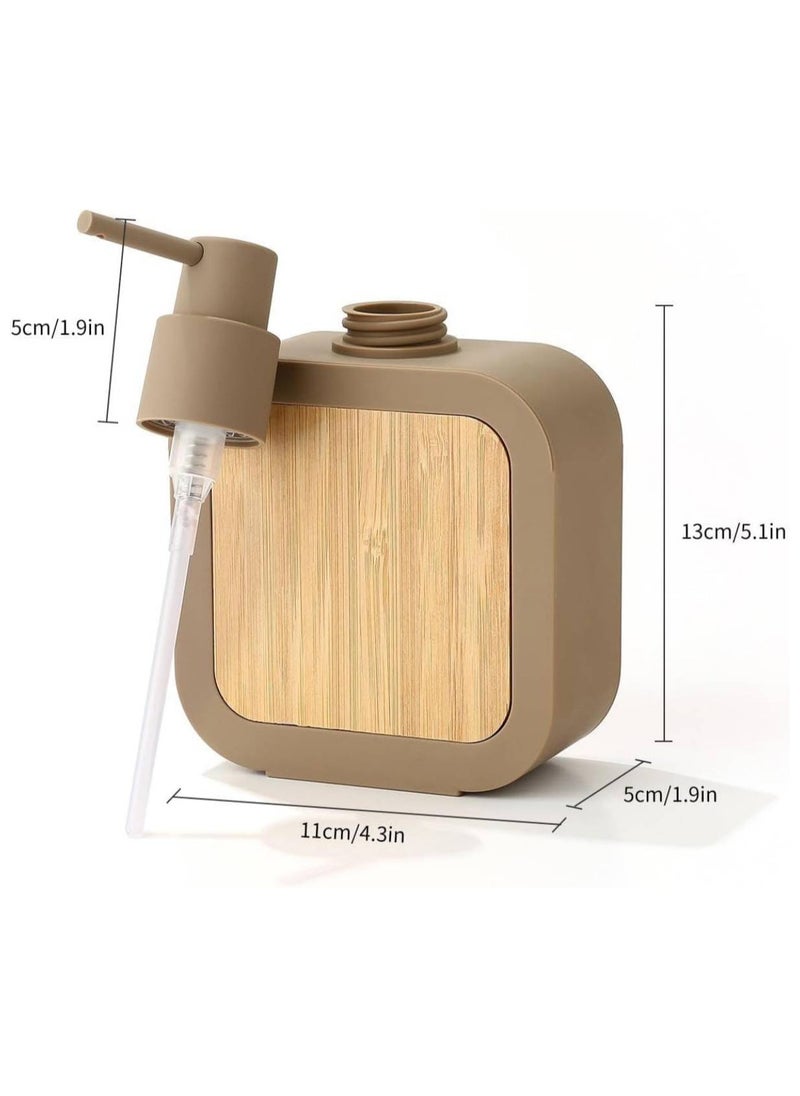 Soap Dispenser 390ML Empty for Shampoo Lotion Makeup Liquid Bath Brown|Bath |Soap Dishes & Dispensers| 1 Soap Dispenser