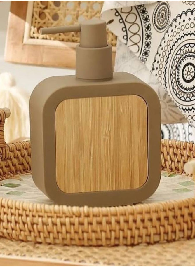 Soap Dispenser 390ML Empty for Shampoo Lotion Makeup Liquid Bath Brown|Bath |Soap Dishes & Dispensers| 1 Soap Dispenser