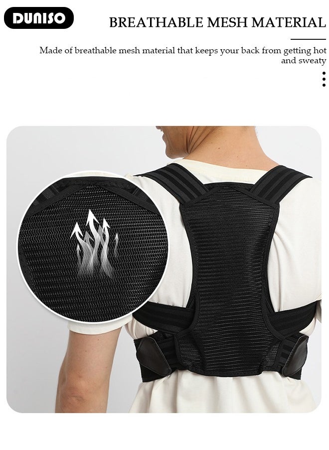 Back Brace, Posture Corrector for Women and Men, Back Support Straightener, Upper Back Brace Posture Trainer for Body Correction and Neck and Shoulder, Relieves pain, Straightens the Back