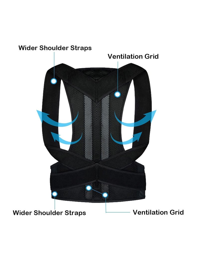 Posture Corrector for Men Women Kids, Adjustable Back Brace for Support Back, Neck and Shoulder（XL）