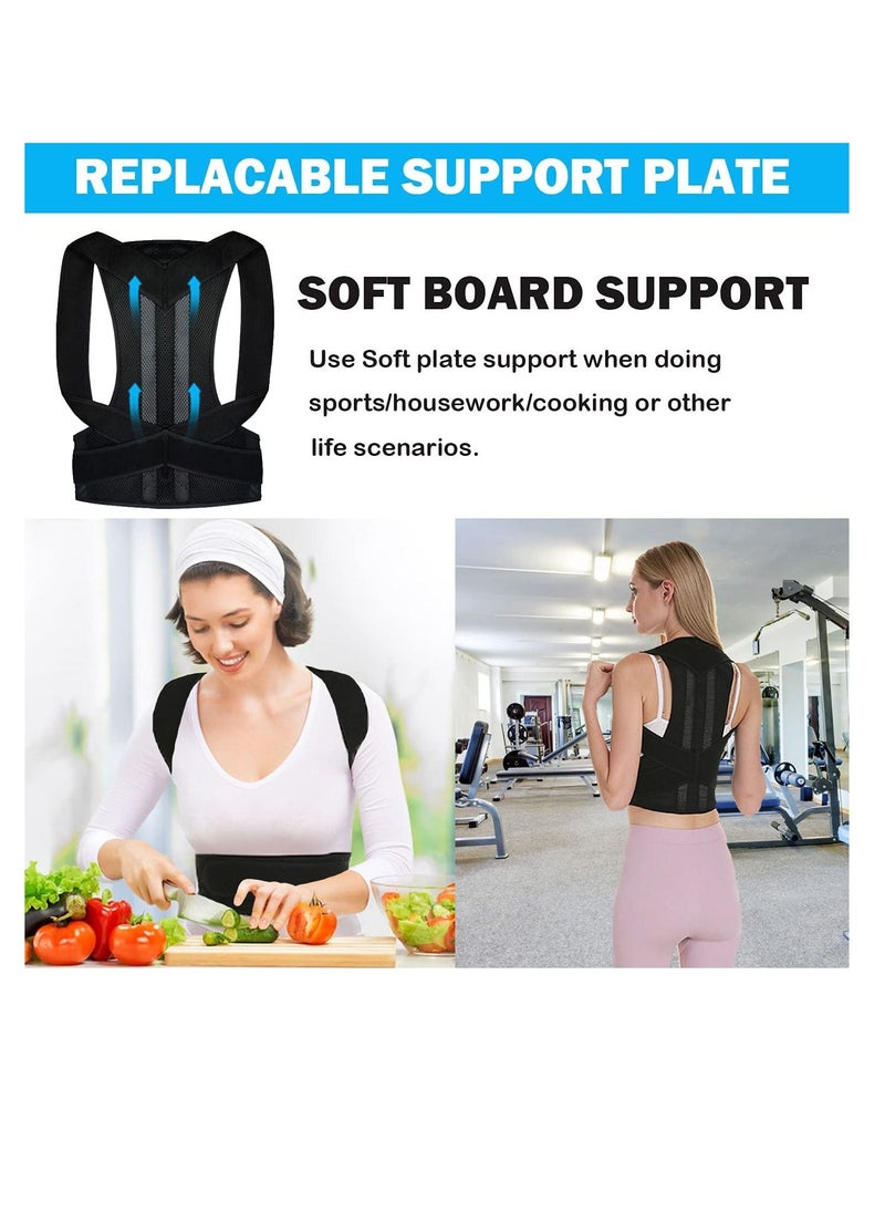 Posture Corrector for Men Women Kids, Adjustable Back Brace for Support Back, Neck and Shoulder（XL）