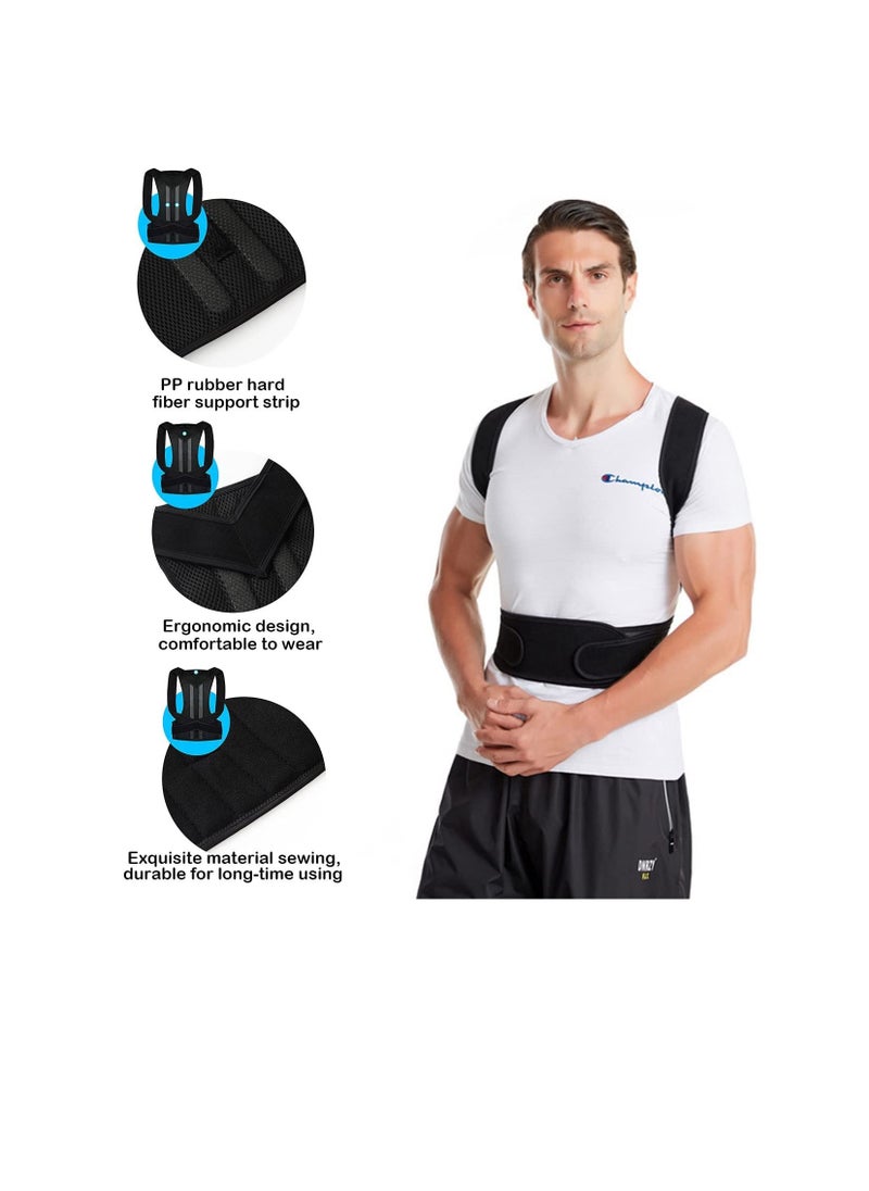 Posture Corrector for Men Women Kids, Adjustable Back Brace for Support Back, Neck and Shoulder（XL）