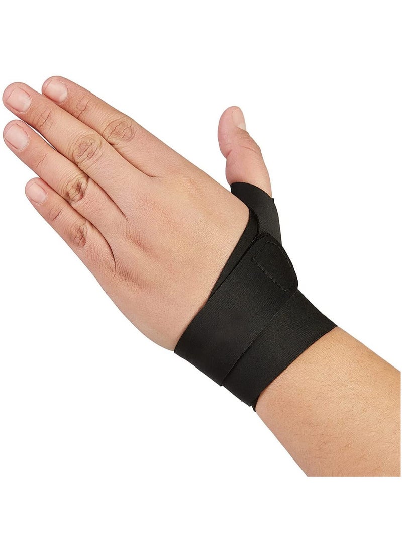 Ultra Thin Wrist Brace - Soft Breathable and Skin Friendly Carpal Tunnel Wrist Splint to Sprains Tendinosis Tenosynovitis (Black/Left/One Size)