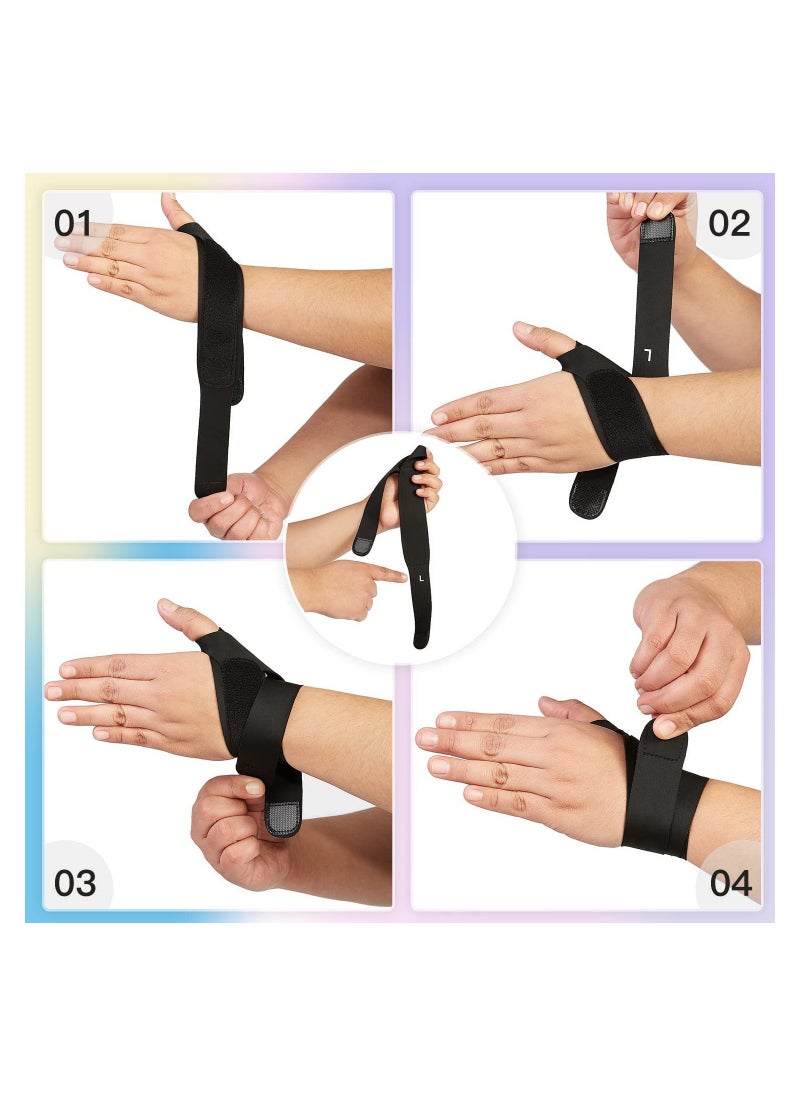 Ultra Thin Wrist Brace - Soft Breathable and Skin Friendly Carpal Tunnel Wrist Splint to Sprains Tendinosis Tenosynovitis (Black/Left/One Size)