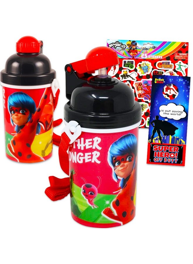 Crenstone Miraculous Ladybug Cup Set - 12oz Miraculous Ladybug Cup With Straw Bundle with Stickers, More | Miraculous Ladybug Party Supplies