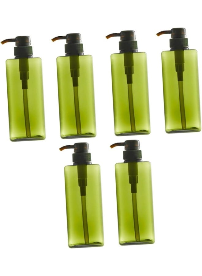 6 pcs Shampoo Dispenser Lotion Dispenser Bottle Massage Oil Plastic Soap Bottle Amber Bottles countertop soap Bottle Hand soap Bottle Pump Bottle Square air Conditioner Pump Travel