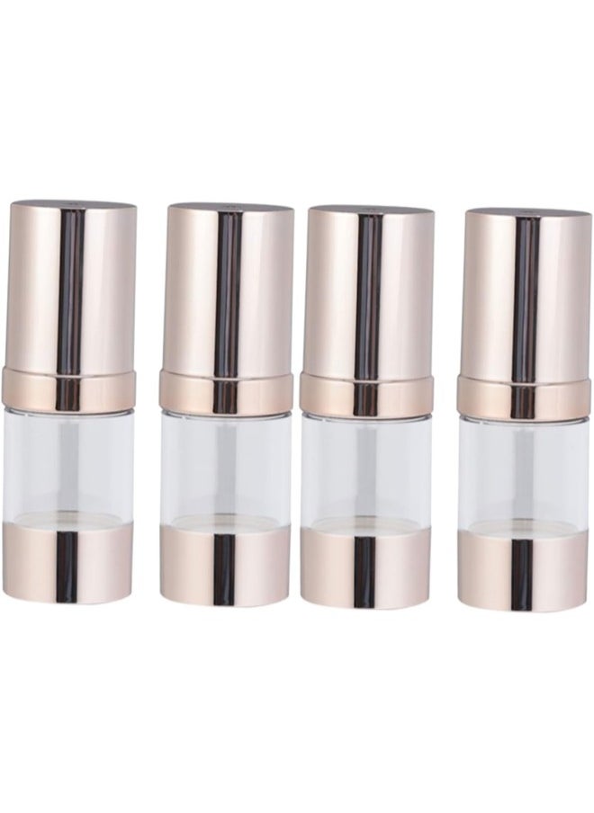 4 Pcs Lotion Vacuum Bottle Airless Cosmetic Pump Container New Empty Airless Cosmetic Container DIY Cream Pump Bottles Small Pump Bottle Miss Plastic Small Container Liquid