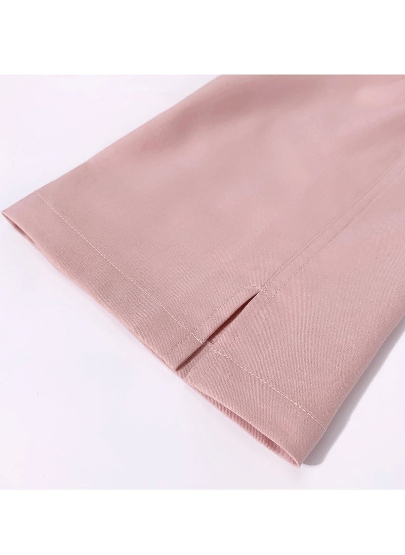 Medical Uniform Scrubs Pants Unisex Elastic Waist Pants Workwear Pink