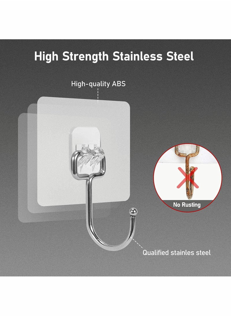 8 Pcs Waterproof And Rustproof Wall Hooks For Hanging Heavy Duty For Kitchen Bathroom Home And Office