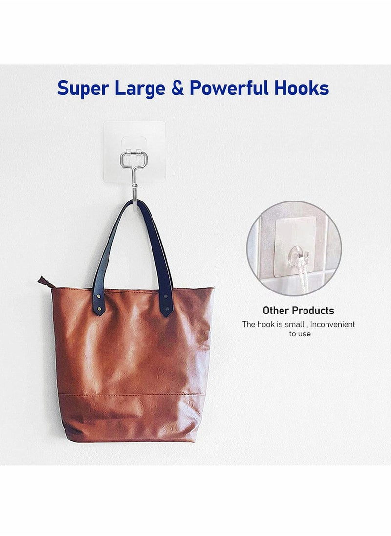 8 Pcs Waterproof And Rustproof Wall Hooks For Hanging Heavy Duty For Kitchen Bathroom Home And Office