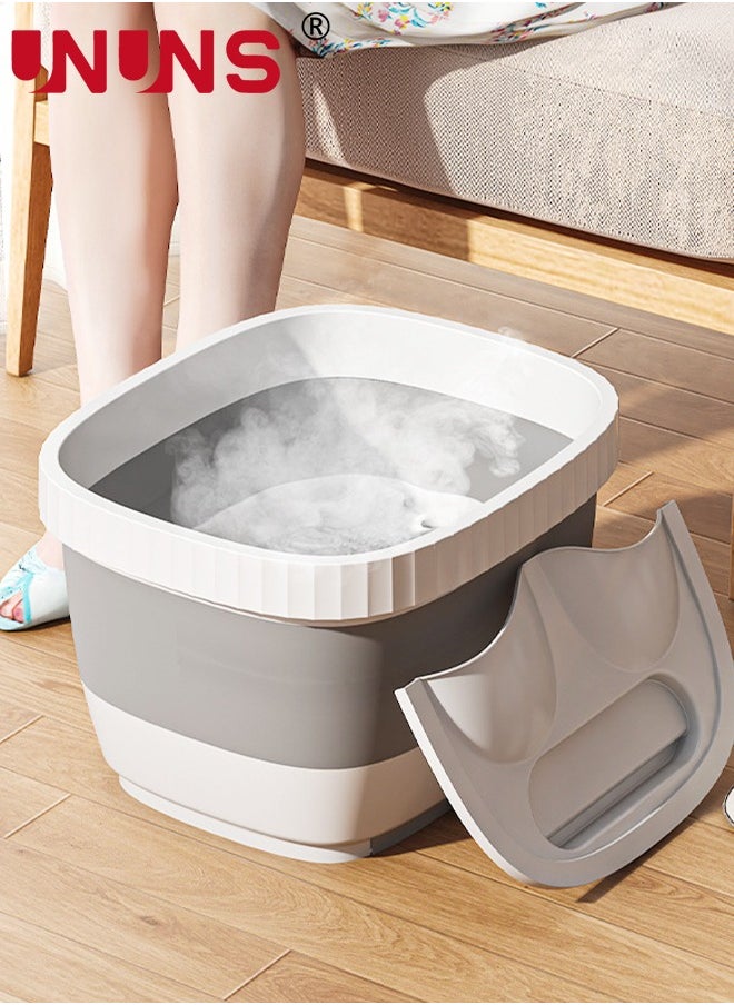 Foldable Footbath Basin,Portable Foot Soaking Tub SPA Massage Basin With Footstool And Cover,For Pedicure Massage