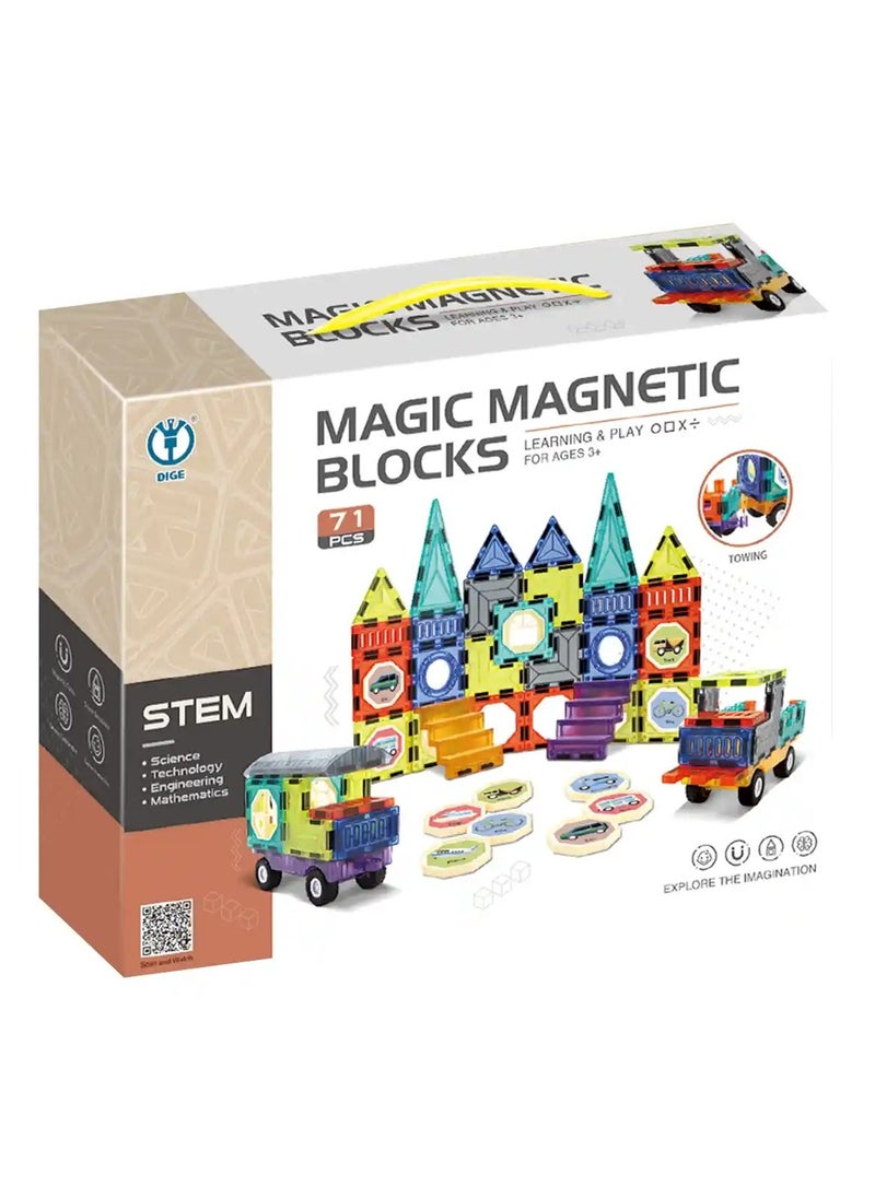 Magic Magnetic Paradise 139-Piece Set – Creative Building Toy for Kids – Magnetic Blocks for STEM Learning, Construction & Educational Play