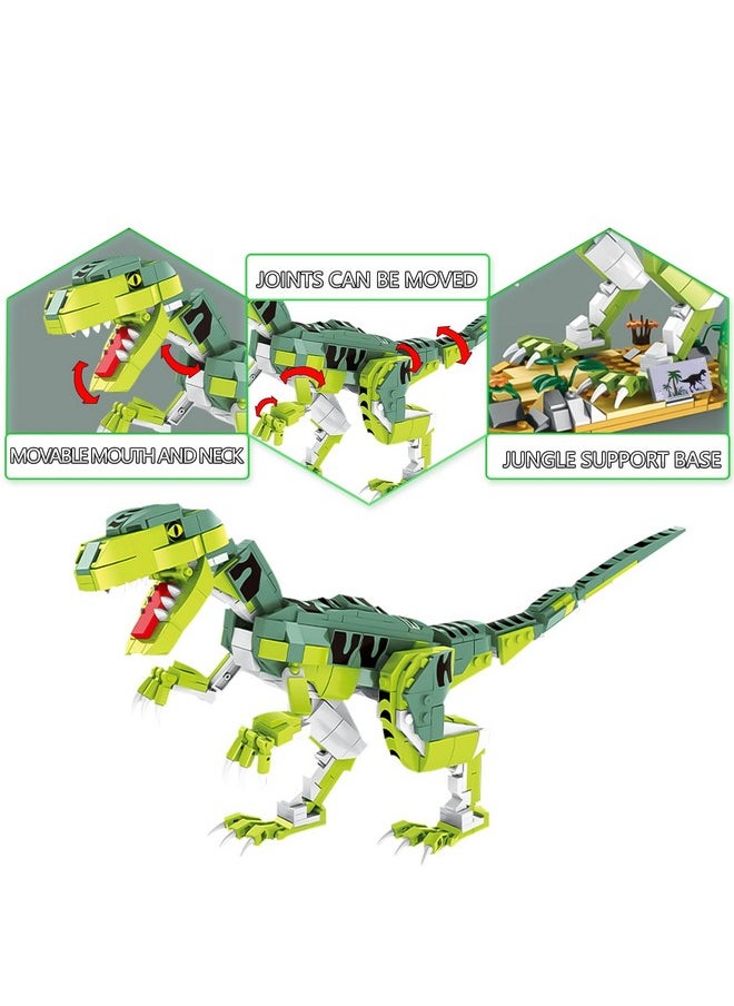 Creator Velociraptor Dinosaur Building Toy Set, Dinosaur Park World Dominion Raptor Model Toy Building With Movable Jaw, Neck And Joints, 16.3” Dinosaur Toys For Kids 6-14 Years Old (533 Pcs)