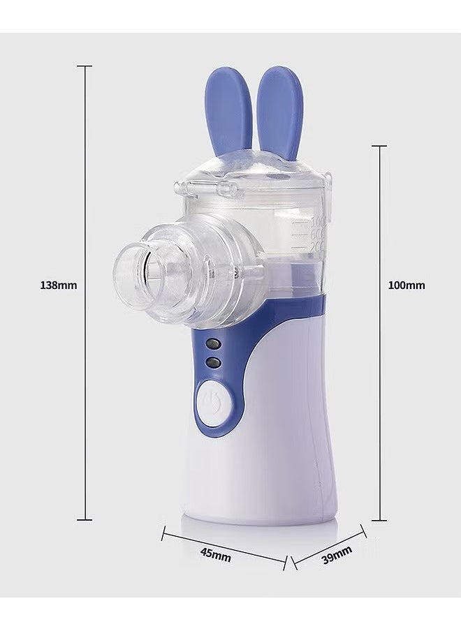 Portable Silent Nebulizer, Handheld Inhaler Automatic Inhalators for Adults and Children Ultrasonic Humidifier for Home and Travel Use Mesh Inhalators with 2 Masks and Mouthpieces