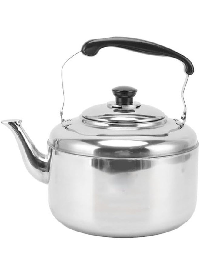 Stainless Steel Tea Kettle 5.5L Large Capacity Teapot with Whistling Stovetop for Gas and Induction Cookers - Comfortable Grip Handle and Anti-Rust Design for Perfect Brews Every