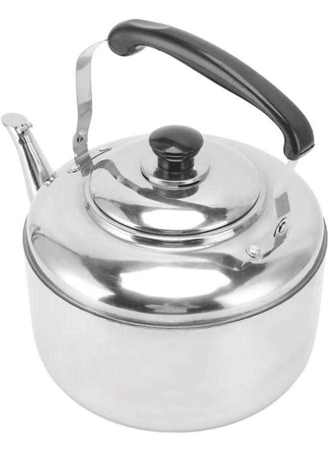 Stainless Steel Tea Kettle 5.5L Large Capacity Teapot with Whistling Stovetop for Gas and Induction Cookers - Comfortable Grip Handle and Anti-Rust Design for Perfect Brews Every