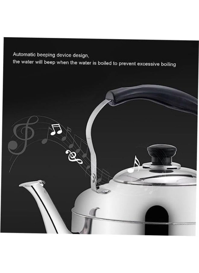 Stainless Steel Tea Kettle 5.5L Large Capacity Teapot with Whistling Stovetop for Gas and Induction Cookers - Comfortable Grip Handle and Anti-Rust Design for Perfect Brews Every