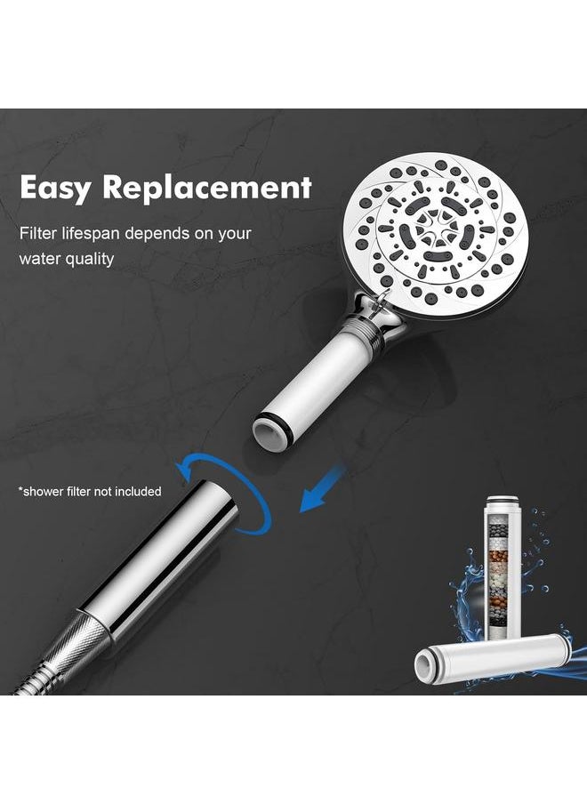 Shower Filter for Handheld Shower Head, 2 Pack Hand Held Replacement Shower Head Filter for Hard Water Remove Chlorine and Harmful Substances