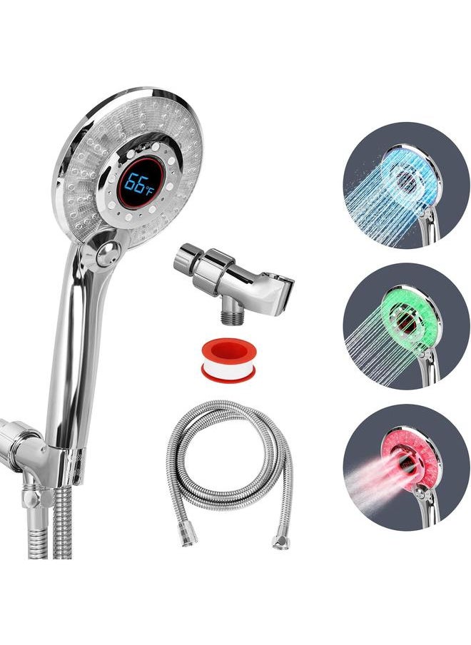 LED Shower Head with Handheld, High Pressure Shower Head with 59